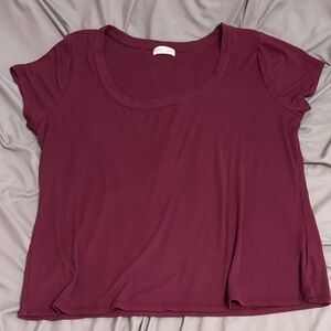 Chic Maroon Short Sleeve Top